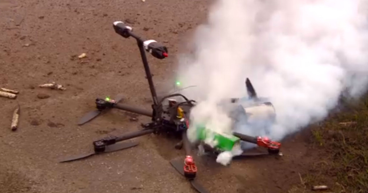 Drone crash manhattan busy streets lands crashes trackimo